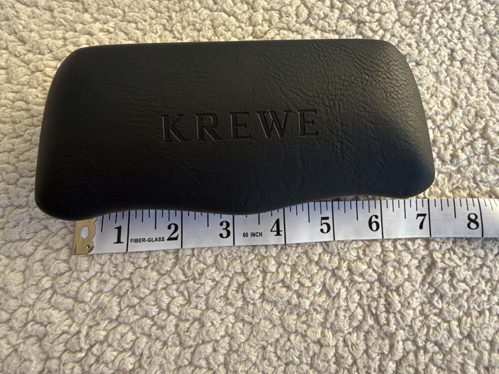 KREWE Sunglasses Hard Case Black Clamshell Microfiber Lined